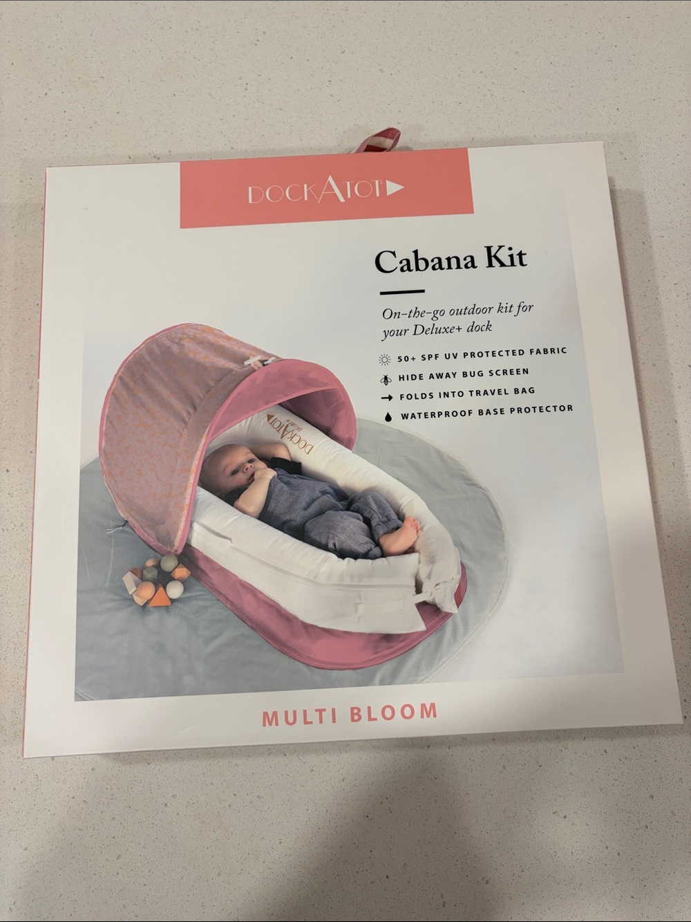 DockATot Cabana Kit — Multi Bloom Pink Kids Sunshade